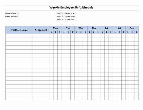 Blank Monthly Work Schedule Template Professional Template Examples