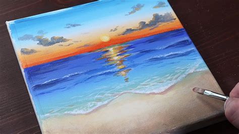 Sunrise Easy Acrylic Painting For Beginners Paintingtutorial