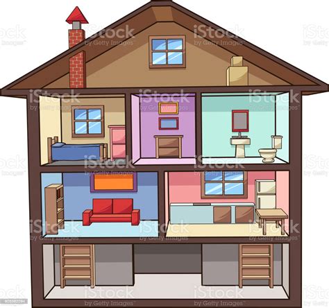 Cartoon House Interior Stock Illustration Download Image