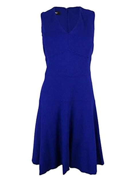 Nine West Sleeveless Fit And Flare Dress In Blue Lyst