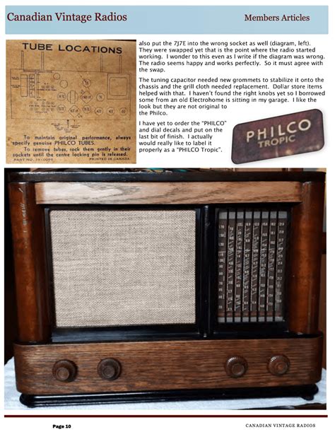 The Canadian Vintage Radios Fall 2021 California Historical Radio