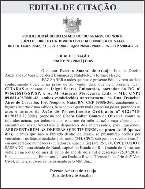 Petição Citação Por Edital