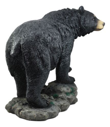 Large Realistic Strolling Black Bear Statue 165l Rustic Cabin Decor