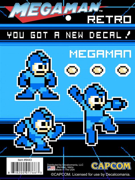 Mega Man Retro 8 Bit Decal Mega Man Retro Gaming 8 Bit