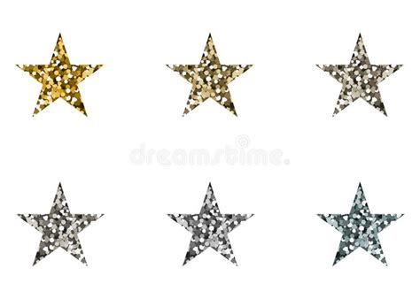 Gold And Silver Stars Stock Vector Illustration Of Design 132128275