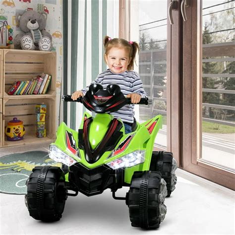 Kidzone Kids Electric 4 Wheeler Atv 12v Battery Powered Ride On With