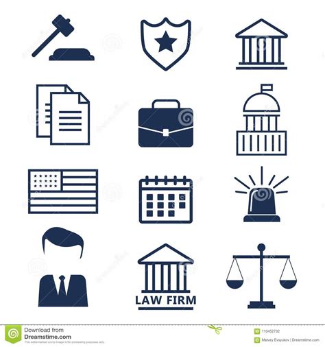 Lawyer Concept. Lawyer Icons In Flat Style. Lawyer Sign 