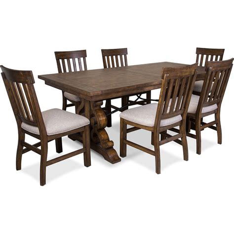 Rectangular dining tables are efficient tables that are available in a variety of sizes and proportions for seating two to twelve people. Charthouse Rectangular Dining Table and 6 Dining Chairs - Nutmeg | Dining table, Dining room ...