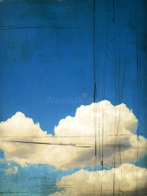 Retro Image Of Cloudy Sky Background Stock Illustration Illustration