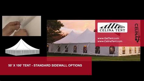 50 X 100 Tent And Canopy Standard Sidewall Options Youtube