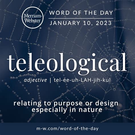 Word Of The Day Teleological In 2023 Word Of The Day Good