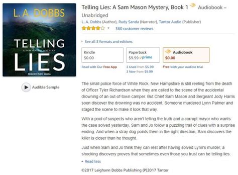 book review telling lies by l a dobbs disperser tracks