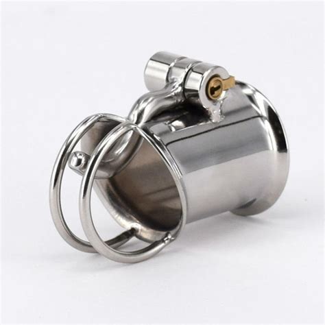 Stainless Steel Penis Puncture Chastity Device Male Cock Cage Penis