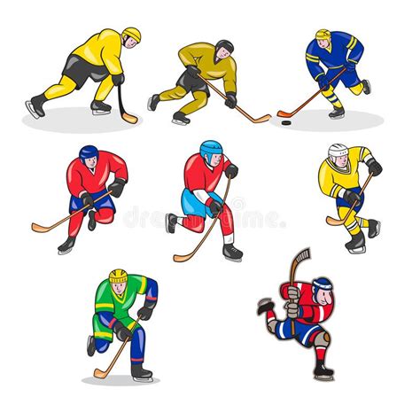 Ich möchte die nutzungsrechte dieses bildes erwerben. Eis-Hockey-Spieler Mit Stock-Karikatur Vektor Abbildung ...