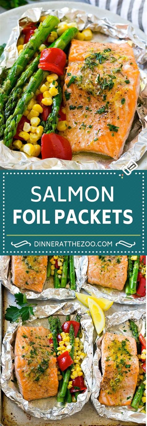 Set up the barbecue for indirect cooking. Salmon Foil Packets Recipe | Grilled Salmon | Salmon and Vegetables #salmon #grilling #asparagus ...
