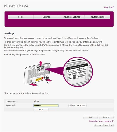 Plusnets Hub One Router Interface Plusnet Community