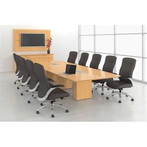 Wooden Rectangular Brown Conference Table Size 2400 X 1200 Mm At Rs