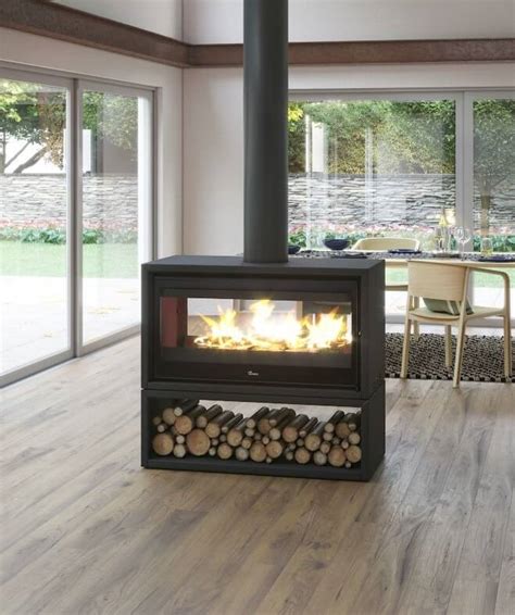 Originally made of cast iron, these. Double Sided Freestanding Wood Fireplace | Beauty Fires