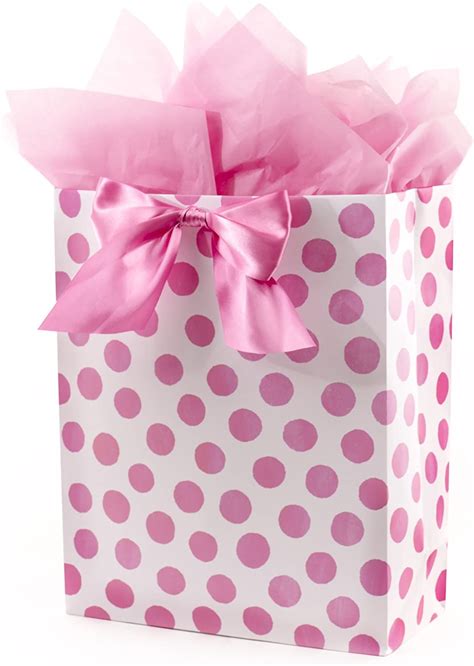 Hallmark 15 Extra Large T Bag With Tissue Paper Pink
