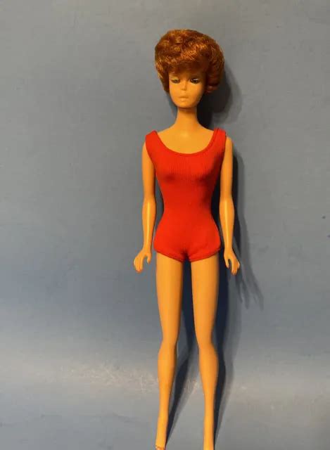 Vintage Mattel Bubble Cut Red Hair Barbie Doll Japan Red Swimsuit Picclick