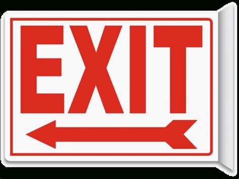 Free Printable Exit Signs With Arrow Printable Free Templates Download