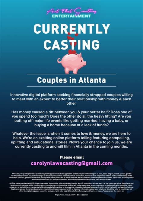 Casting Couple Needing Financial Advise In Atlanta Georgia Auditions Free