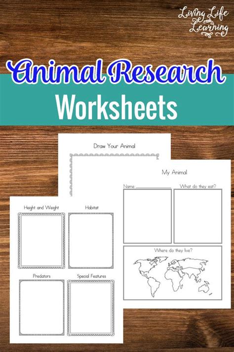 My Animal Research Worksheets Homeschool Science Science Worksheets