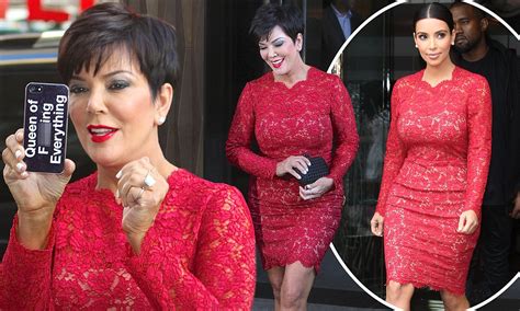 Kris Jenner Copies Kim Kardashian S Lacy Red Style And Declares She S Queen Of F Ing Everything