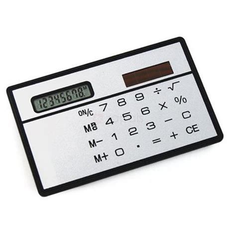 Maybe you would like to learn more about one of these? Ultra Thin Solar Powered Credit Card Calculator $0.00 - Bargain Ireland