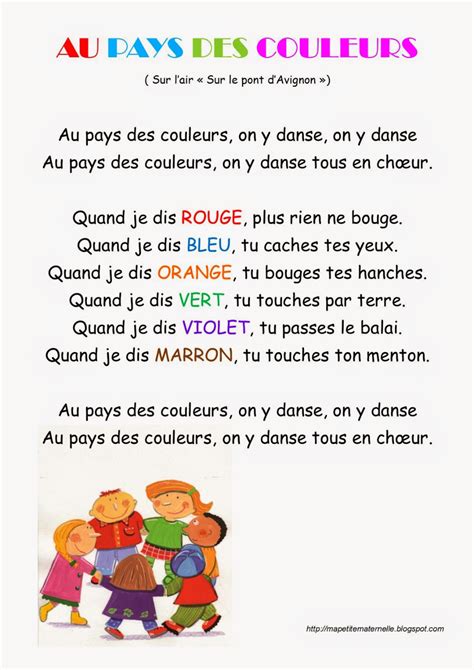 Comptine 22 Au Pays Des Couleurs Comptines Chansons Maternelle