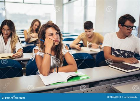 Students In Class At The University Stock Photo Image Of Desk