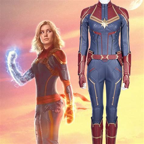 Captain Marvel Cosplay Costume Carol Danvers 2019 Superhero Halloween