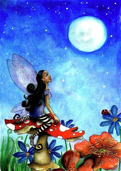 Fairies Painting Fairy On A Toadstool By Cherie Roe Dirksen Fairy