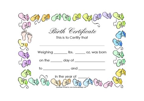 Basically, there is no obligation for any pets to have birth certificates like human. Blank Birth Certificate | LegalForms.org