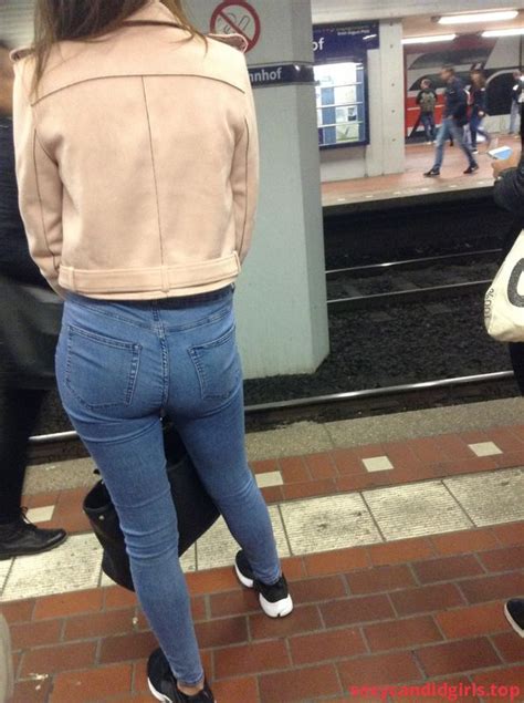 sexycandidgirls top hot candid butt in tight blue jeans creepshot at the subway station item 1