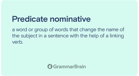 Understanding A Predicate Nominative Definition Examples How To Use
