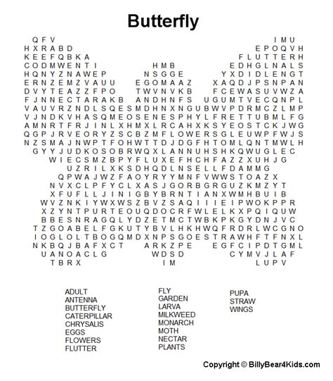 We have included the 20 most popular puzzles below, but you can find hundreds more by browsing the categories at the bottom, or visiting our homepage. Hard Printable Word Searches for Adults | butterfly1.gif ...