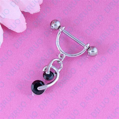 Retail 2 Pieceslot Beautiful Piercing Four Color Nipple Ring 14g 316l Surgical Steel Bar Free