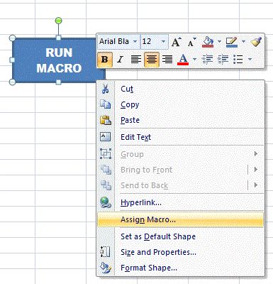 Assigning Macro To Button In Excel Add Excel Button To Run Macro