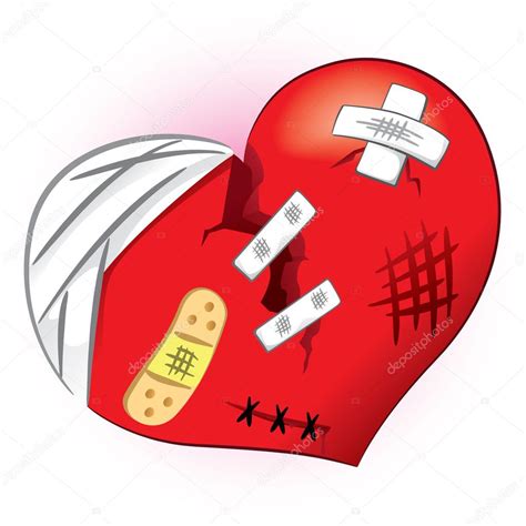 Icono O Símbolo De Un Corazón Roto Y Magullado Ideal Para Información
