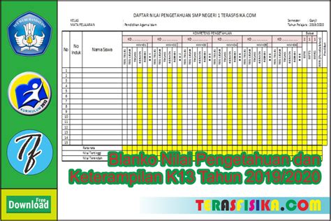 Format Daftar Nilai Kurikulum Merdeka Sma Reverasite