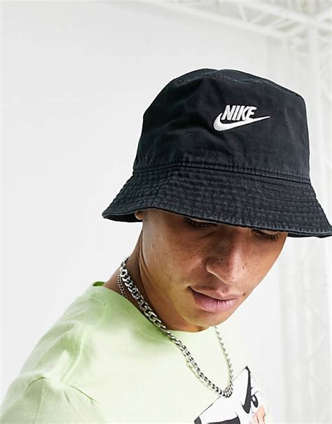 Nike Futura Washed Bucket Hat In Black Asos