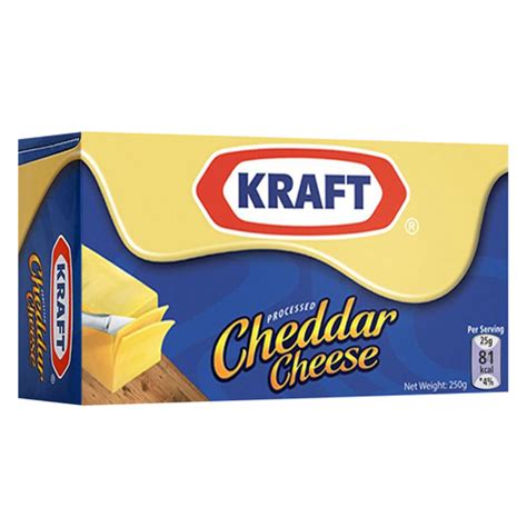 Kraft Processed Cheddar Cheese 250g Supersavings