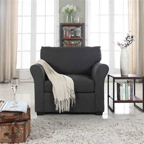 Maybe you would like to learn more about one of these? Mobilis Classic Linen Fabric Accent Armchair, Dark Grey ...