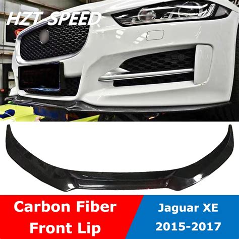 Xe Carbon Fiber Front Bumper Shovel Lip Chin Spoiler For Jaguar Xe 2015
