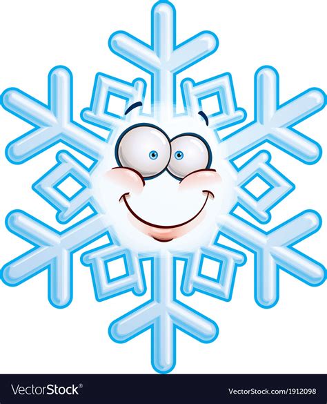 Snowflake Head Smiley Royalty Free Vector Image