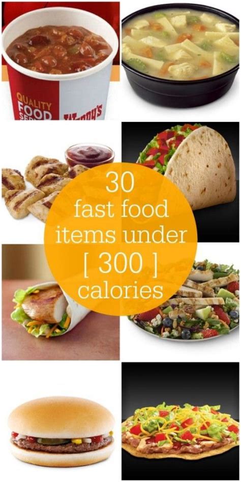 Fast Food Menu Items Under 300 Calories Fastdiet Dinner Under 300