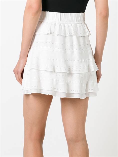 Iro Ruffled Layered Skirt In White Lyst