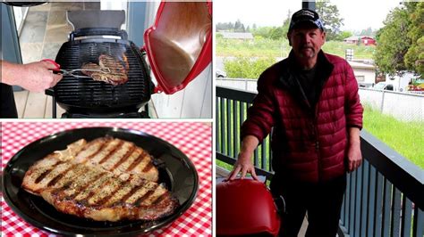 Look for good marbling to if you're using a charcoal grill, push the hot coals to cover half the grill and leave the other side how to tell when steak is done. Grilled T-Bone Steak on the Weber Q | Grilled t bone steak, T bone steak, Grilling