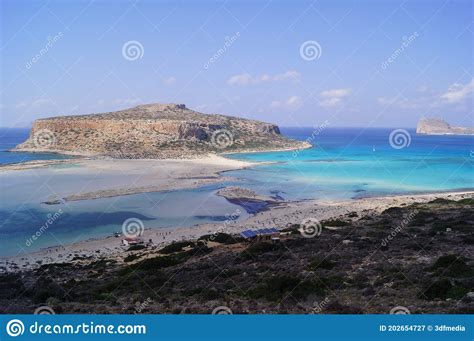 Balos Beach Kissamos Crete Greece The Beach And The Lagoon Stock